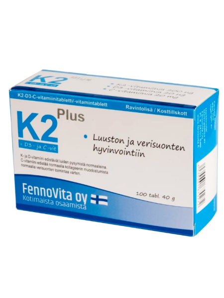 Биологически активная добавка Fennovita K2 Plus 200мкг 100таблеток