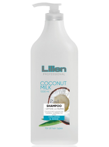 Шампунь для всех видов волос Lilien Coconut Milk 2в1 1л с кокосовым молочком