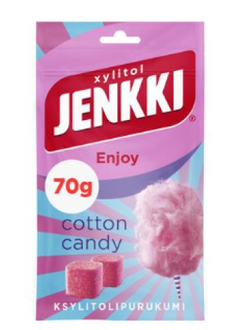 Жевательная резинка Jenkki Enjoy Cotton Candy с ксилитом 70г 