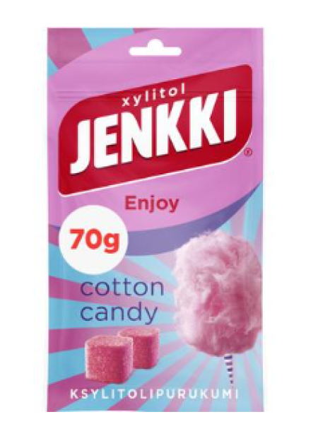 Жевательная резинка Jenkki Enjoy Cotton Candy с ксилитом 70г
