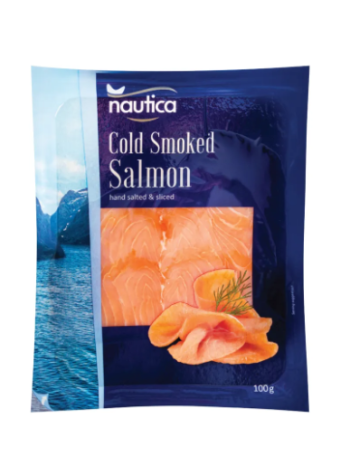 Филе лосося холодного копчения Nautica Cold Smoked Salmon 100г в нарезке