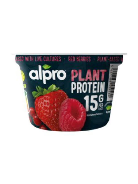 Ферментированный соевый продукт Alpro High Protein Red Berries 200г малина клубника красная смородина