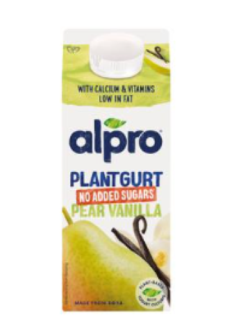Ферментированный соевый продукт Alpro Plantgurt груша-ваниль 750г без добавления сахара