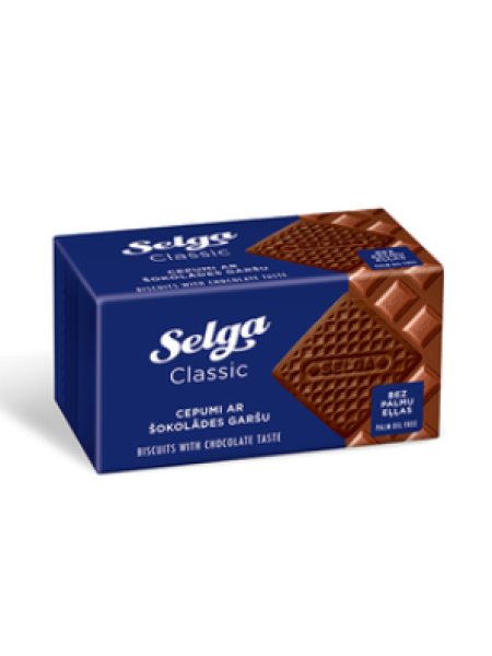 Печенье классическое со вкусом шоколада SELGA 180г