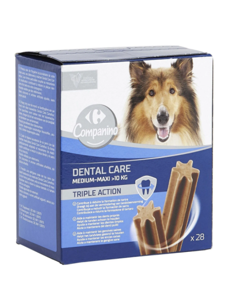 Жевательные палочки для собак Carrefour Dental care puruluu 28шт medium-maxi