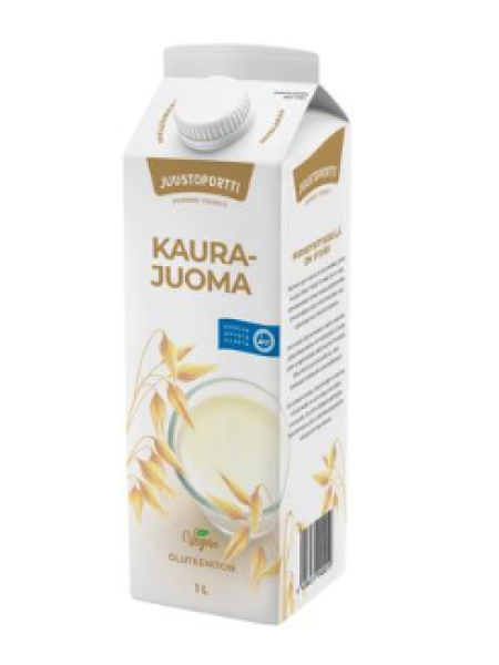 Безглютеновое овсяное молоко Juustoportti Kaurajuoma 1л