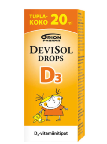 Капли с витамином D3 для детей DEVISOL DROPS D3 20мл