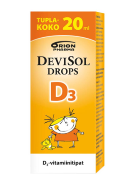 Капли с витамином D3 для детей DEVISOL DROPS D3 20мл