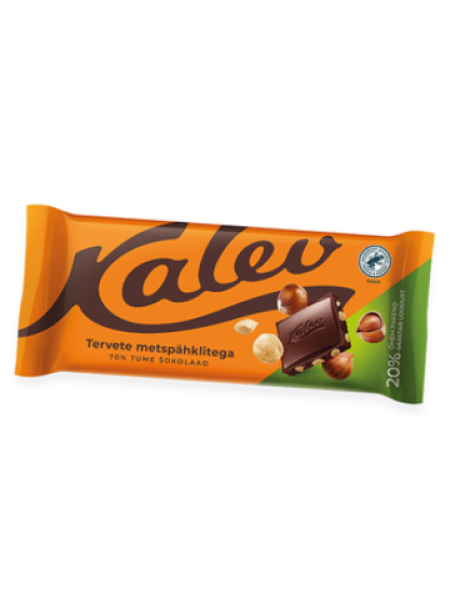 Темный шоколад с цельным лесным орехом Kalev Suur Tõll 100г