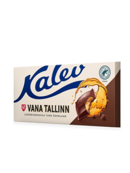 Шоколад темный с ликером Старый Таллинн  ликером KALEV Vana Tallinn 103г