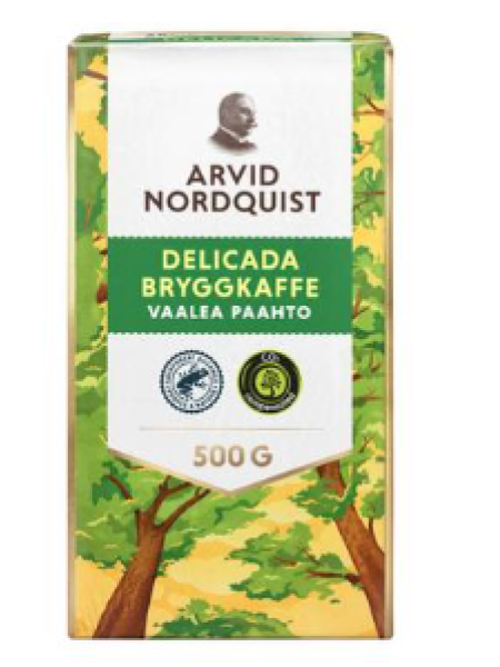 Классический молотый кофе средней обжарки Arvid Nordquist Delicada 500 г 
