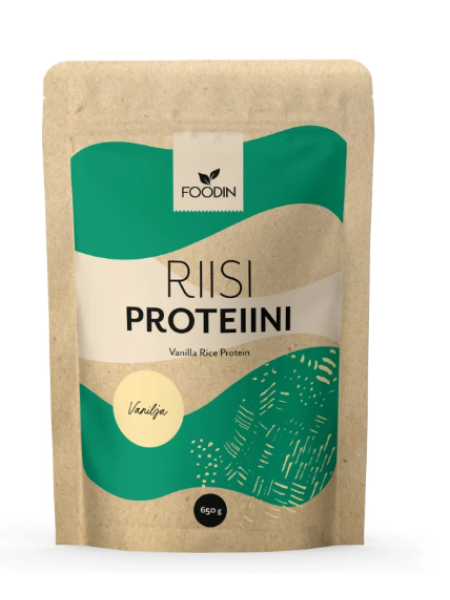 Рисовый протеин с ванилью Foodin Riisiproteiini vanilja 650г