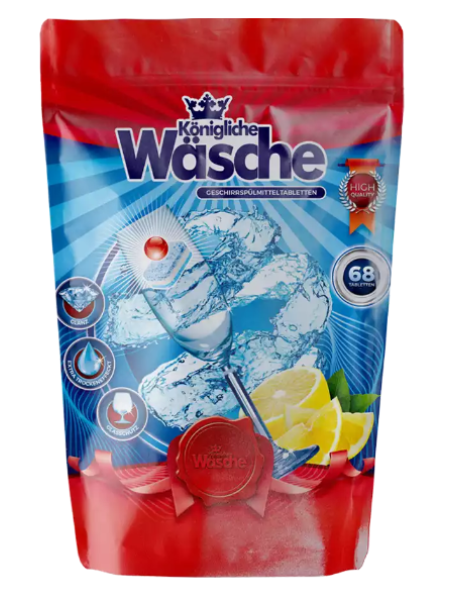 Таблетки для посудомоечной машины Königliche Wäsche 68шт лимон