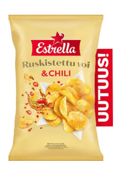 Чипсы картофельные Estrella 275г сливочное масло и перец чили