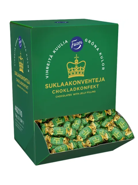 Мармелад в шоколаде Fazer Vihreitä kuulia 3кг