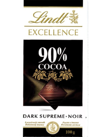 Плитка темного шоколада Lindt Excellence 90% 100г