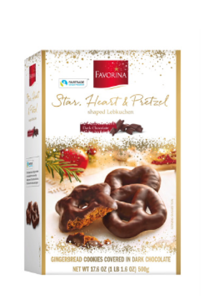 Имбирные пряники в темном шоколаде Favorina 500 г 