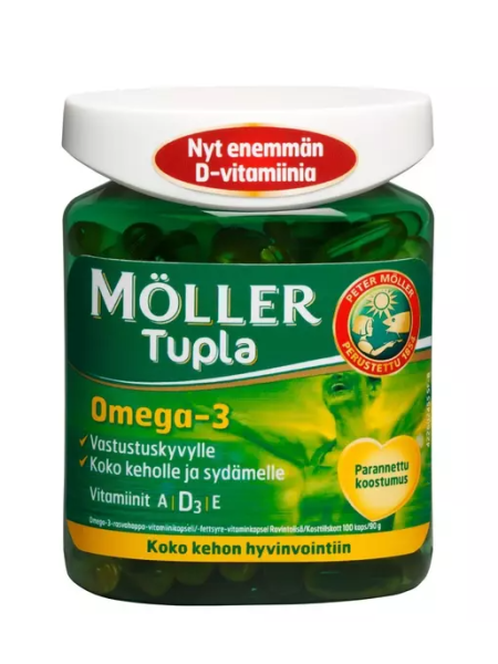 Витамины Moller Tupla Omega-3 + ADE 100 капсул