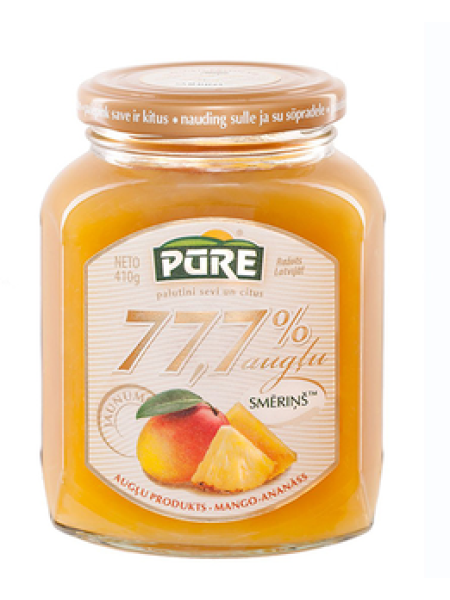 Варенье манго-ананас PURE PURATOS mango-ananassi moos 77,7% 410г