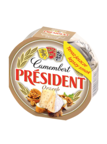 Сыр камамбер с орехами PRESIDENT Camembert juust pähklitega 120г