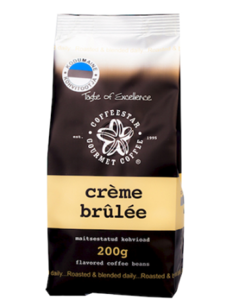 Кофе в зернах ароматизированный COFFEESTAR Creme Brule 200 г