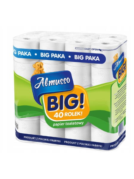 Туалетная бумага ALMUSSO BIG! 3-слойная 40 рулонов