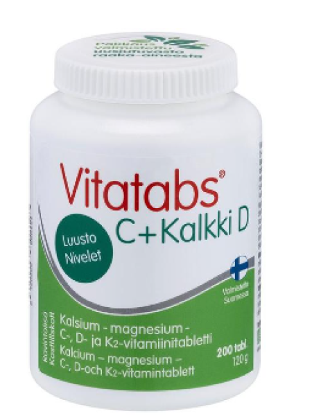 Мульти-минеральные таблетки Vitatabs C + Lime D кальций магний витамин C, D и K2 200шт