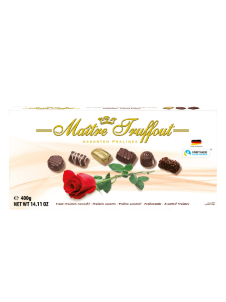 Подарочное ассорти шоколадных конфет пралине Maître Truffout Rose 400г 