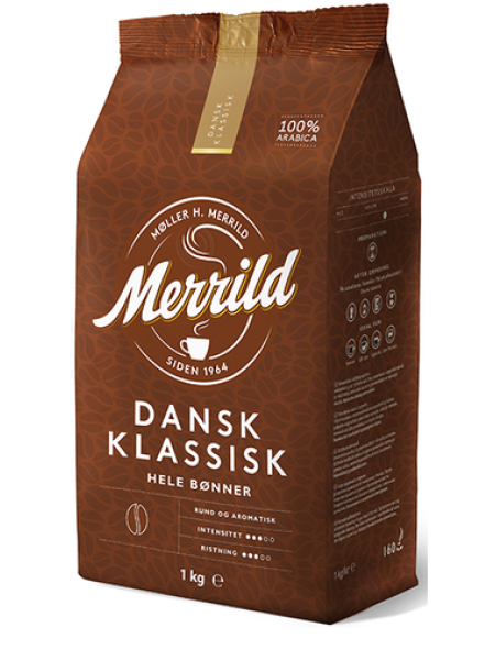 Кофе в зернах Merrild Dansk Klassisk 1 кг