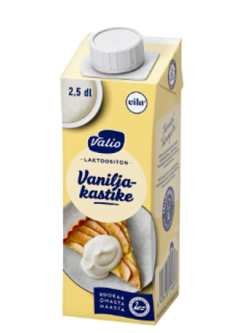 Заварной крем Valio vaniljakastike 9% 2,5 дл ультрапастеризованный безлактозный