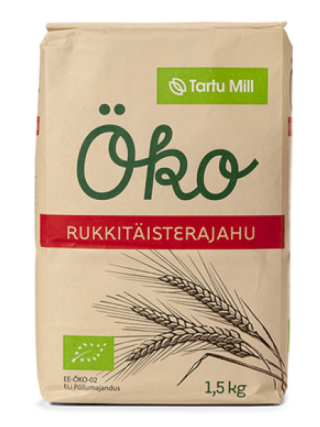 Цельнозерновая ржаная мука Tartu Mill Öko 1,5 кг