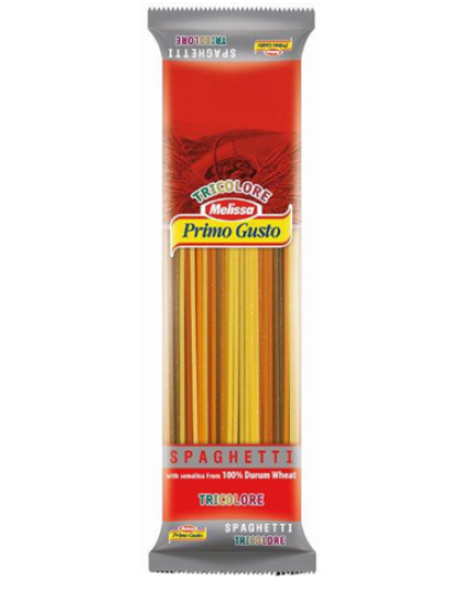 Спагетти трехцветные Melissa spagetid Tricolore 500г шпнат и помидоры