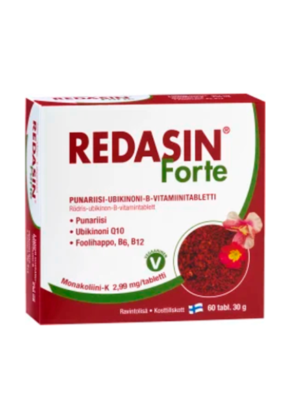 Таблетки красного риса-убихинон витамин В Redasin Forte 60 табл