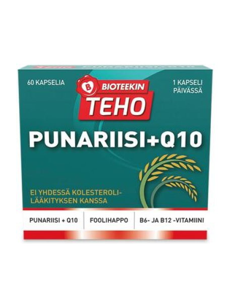 Ферментированный красный рис и убихинон Bioteekin Teho + Q 10 60капсул