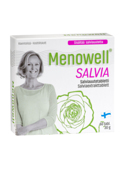 Таблетки с экстрактом шалфея при менопаузе Menowell Salvia 60 тaбл