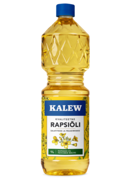 Рафинированное рапсовое масло Kalew Rapsiõli 1л