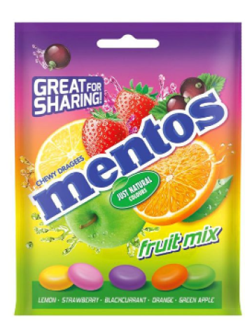 Фруктовый микс Fruits Mix Mentos 160г