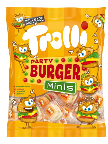 Жевательные конфеты мини бургеры Trolls Mini Burger 170г