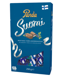 Конфеты шоколадные Panda Finland Blueberry Vanilla 250г черника ваниль