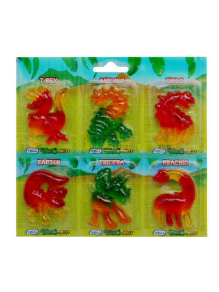 Жевательные конфеты  - животные Vidal Dino Jelly Fruit 6 шт 66г