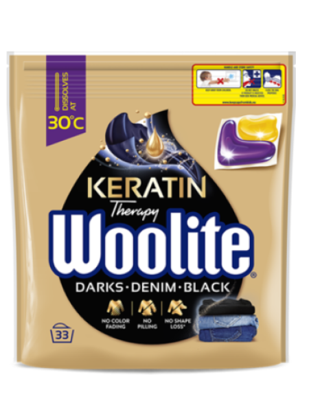 Гелевые капсулы WOOLITE BLACK 33 шт для черного белья