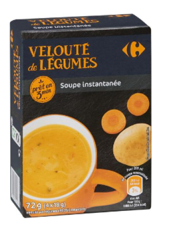 Суп-пюре из овощей Carrefour 4 x 18 г