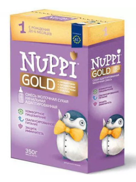 Молочная смесь Nuppi Gold 1 350г с 0-6 месяцев