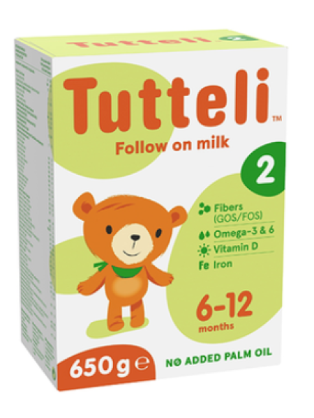 Детская смесь на молочной основе Tutteli 2 с 6-12 месяцев 650 г
