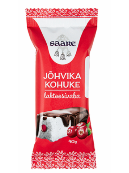 Глазированный сырок с клюквенной начинкой SAARE Jõhvika kohuke 40г без лактозы