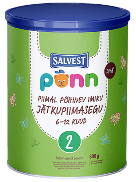 Детская смесь на молочной основе Salvest PÕNN 800г с 6-12 месяцев