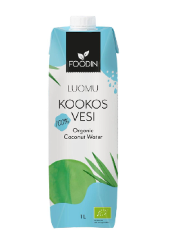 Органическая кокосовая вода Foodin luomu kookosvesi 1000мл