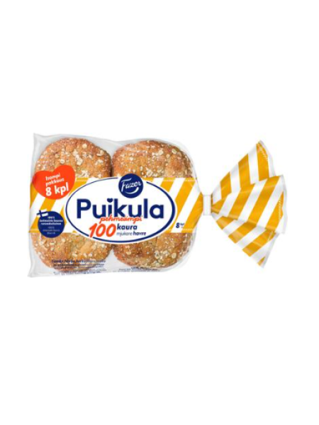 Овсяный хлеб Fazer Puikula Pehmeämpi 100Kaura 8 шт 440г