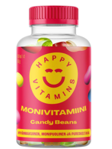 Мультивитамины жевательные со вкусом фруктовых конфет SportLife Foods HAPPY VITAMINS Candy Beans 100 шт