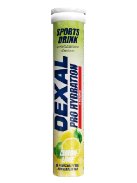 Шипучие таблетки Dexal Pro Hydration 18 шт лимон-лайм-кофеин